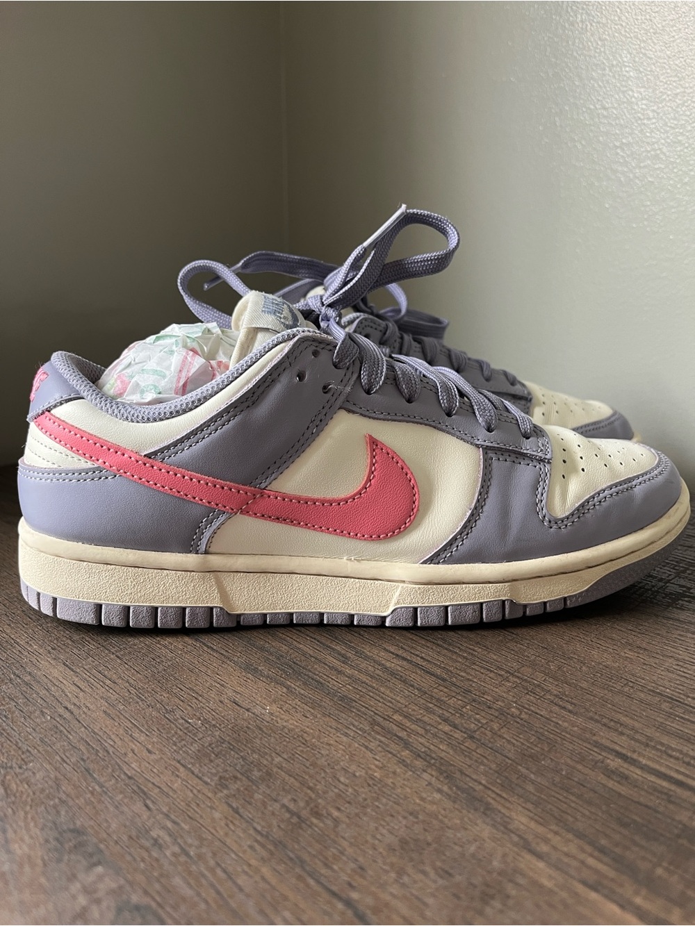 Nike Dunk low Indigo Haze pink Nike swoosh size 7.5 no box